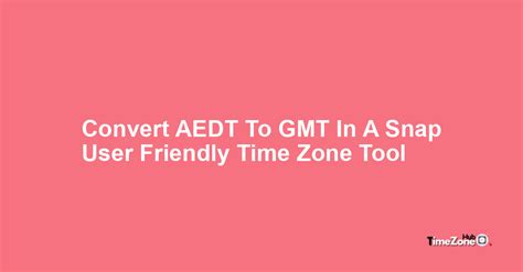 Convert UTC to AEDT .
